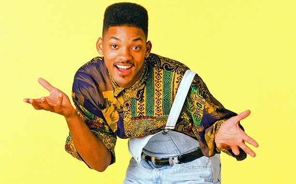 Will Smith from the TV show Fresh Prince of Bel-Aire, with a high top fade.